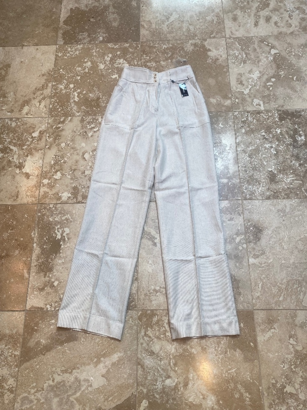 Express Linen Trouser Super High Rise Pants